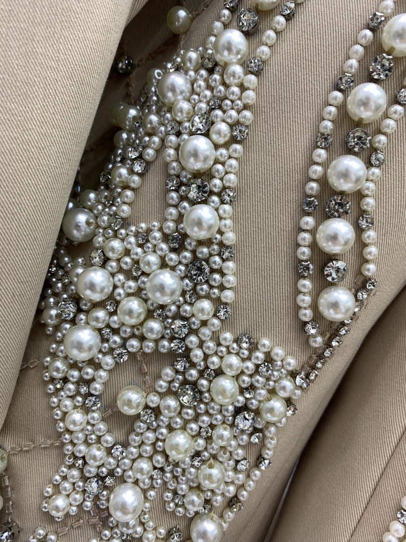 Balmain YH0UB071WB54 Women’s Fashion Clothing Pearl Blazer B73541
