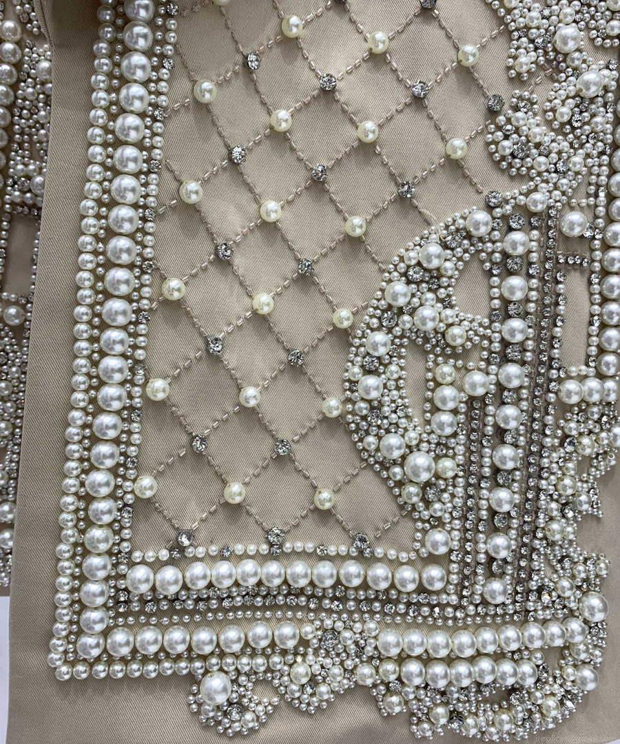 Balmain YH0UB071WB54 Women’s Fashion Clothing Pearl Blazer B73541