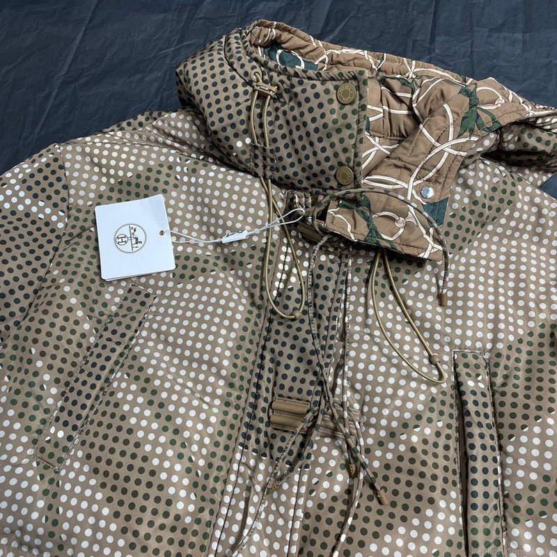 Hermes H2H4604DU02 Women’s Fashion Clothing Reversible Puffer Coat H33267