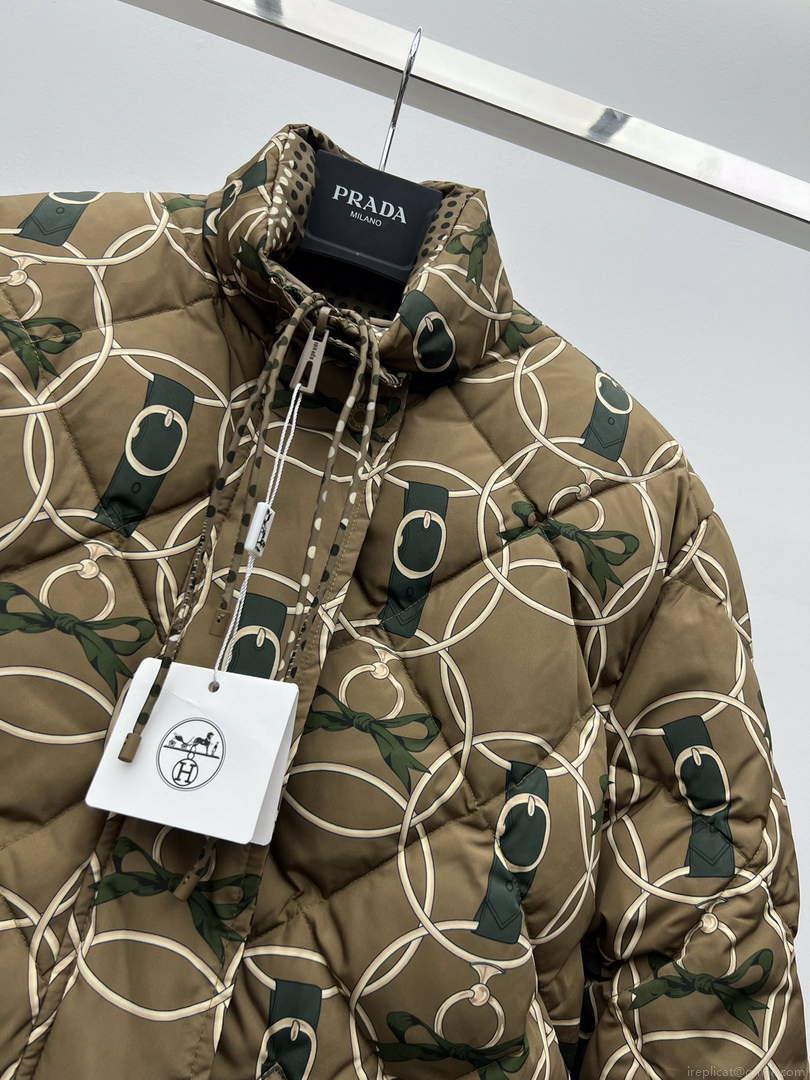 Hermes H2H4604DU02 Women’s Fashion Clothing Reversible Puffer Coat H33269