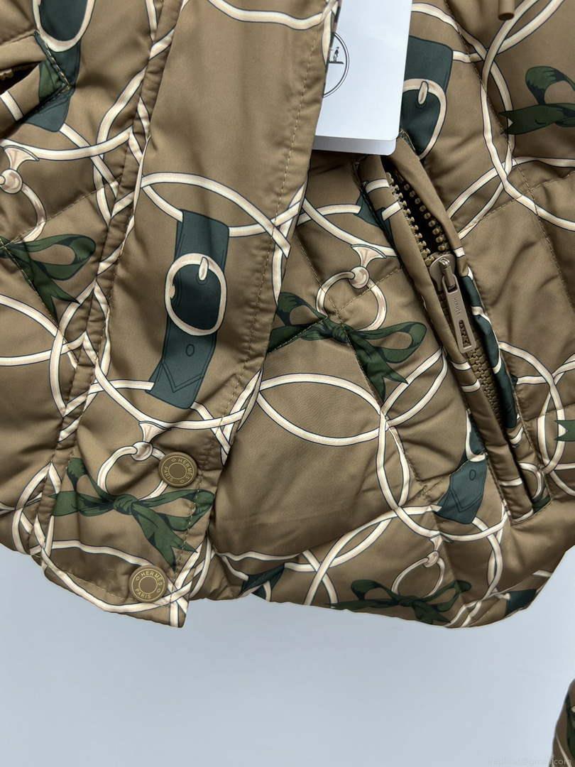 Hermes H2H4604DU02 Women’s Fashion Clothing Reversible Puffer Coat H33269