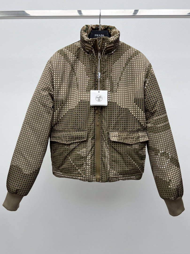 Hermes H2H4604DU02 Women’s Fashion Clothing Reversible Puffer Coat H33269