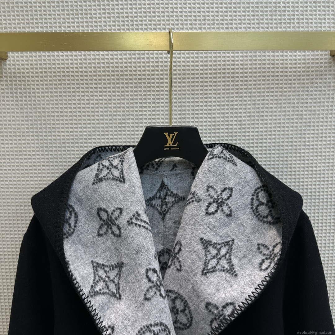 Louis Vuitton LV 1A9LDF Women’s Reversible Mahina Monogram Wrap Coat L55745