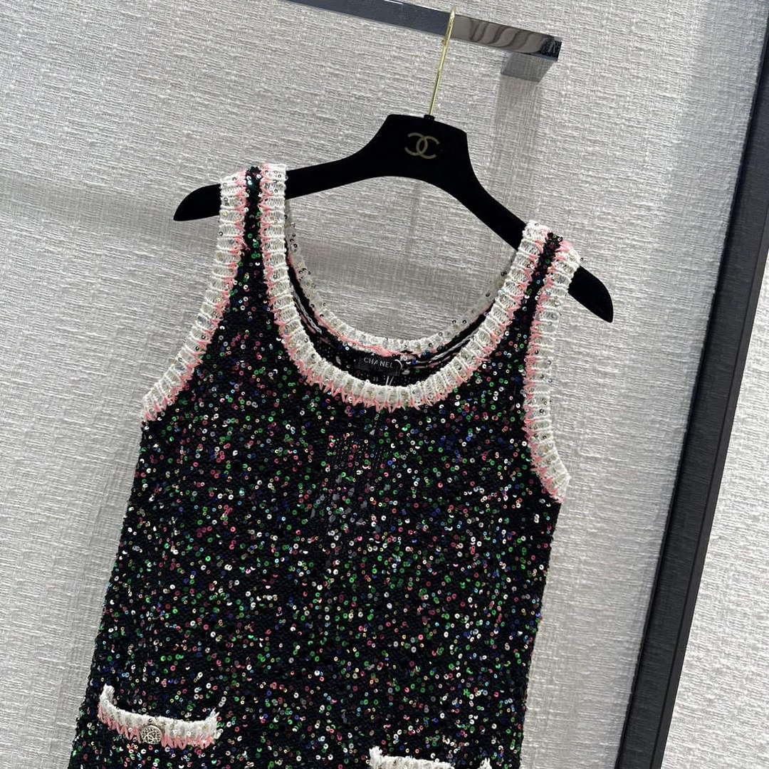 Chanel Women’s Fashion Clothing Knitted Sleeveless Dress C58808