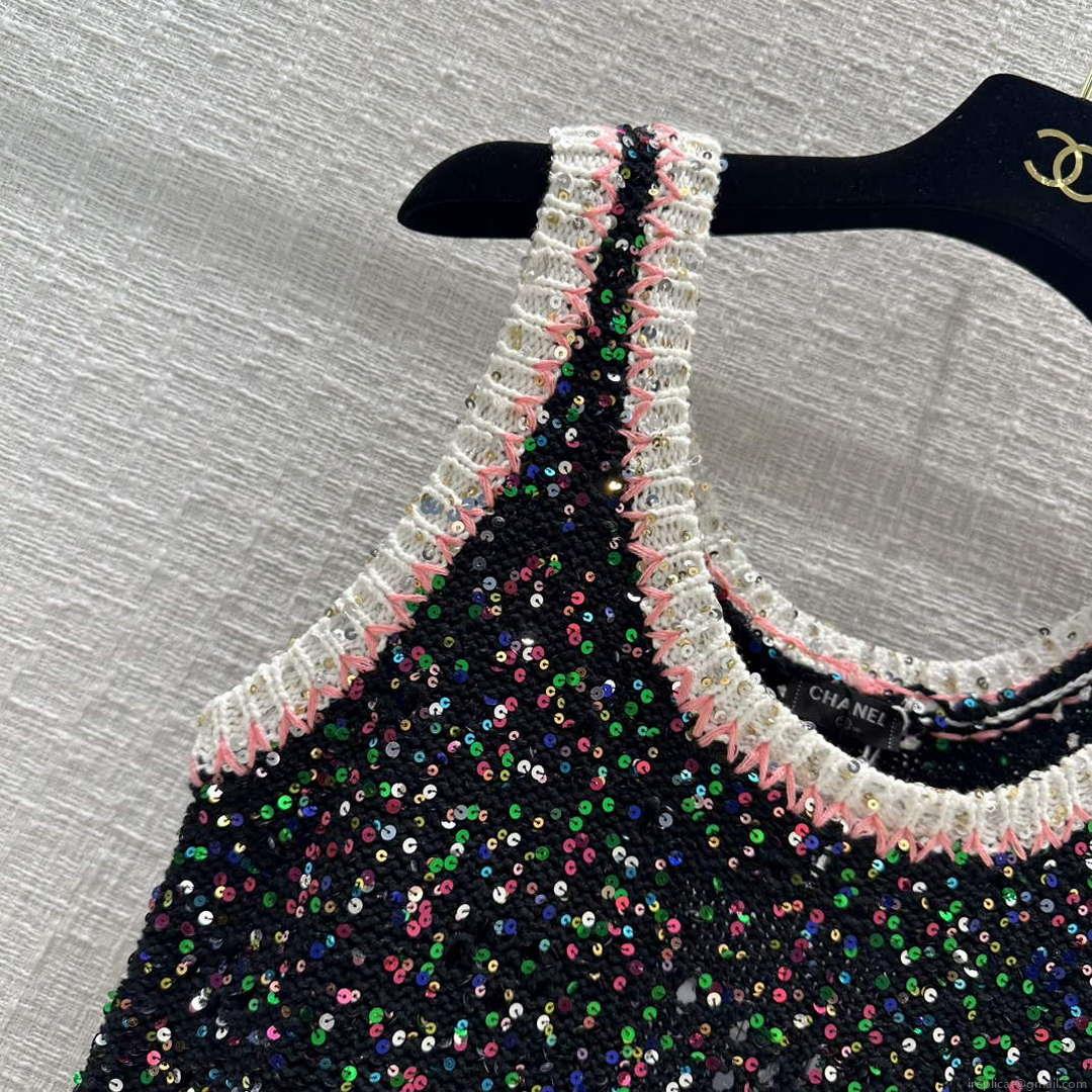 Chanel Women’s Fashion Clothing Knitted Sleeveless Dress C58808