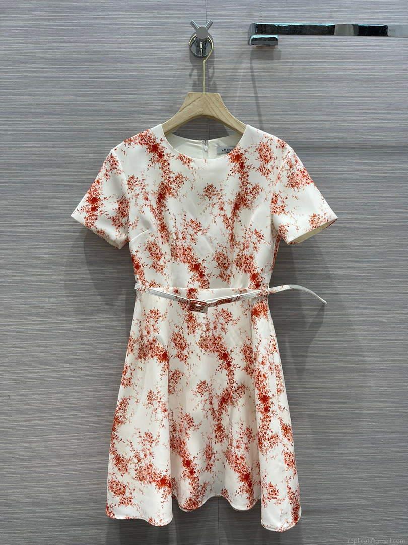 Valentino Women’s Clothing Designer Valentino Printed bouquet waist Dress 38116