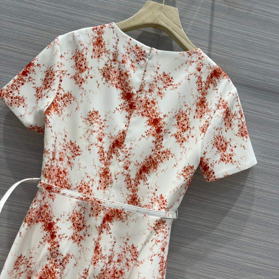 Valentino Women’s Clothing Designer Valentino Printed bouquet waist Dress 38116