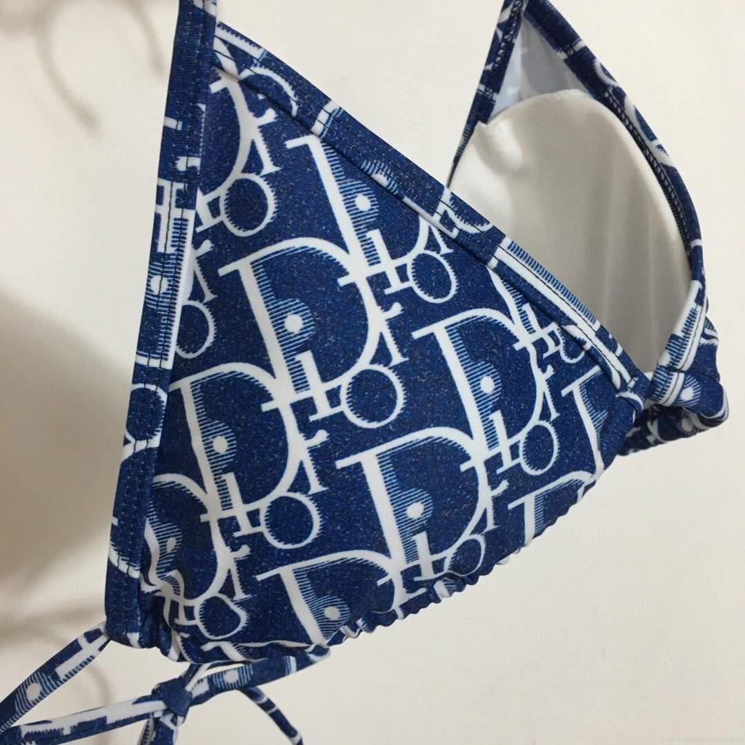 Dior Women’s Designer inspired monogram pink trotter navy blue swimsuit swimming suit 38096