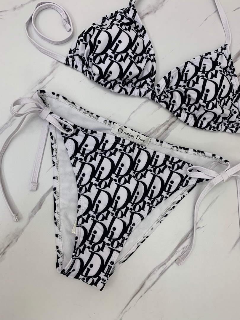 Dior Women’s Designer inspired monogram pink trotter White and black swimsuit swimming suit 38097