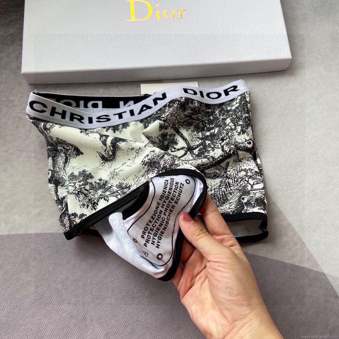Dior Women’s Designer monogram animal icon Gray swimsuit swimming suit 38098