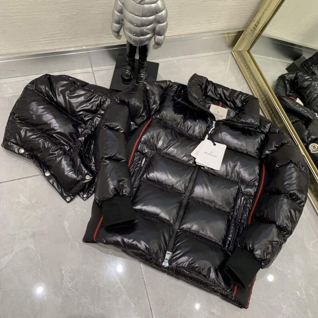 Moncler H20911A Women’s Men’s Lunetiere Short Down Jacket Black 88642