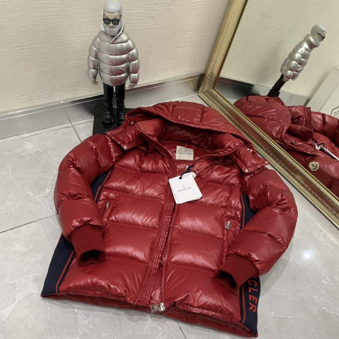 Moncler H20911A Women’s Men’s Lunetiere Short Down Jacket Red 88643
