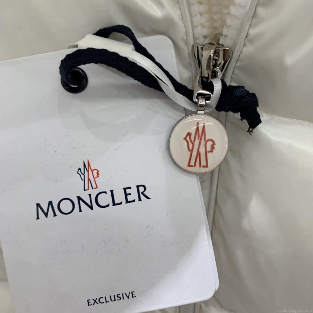 Moncler H20911A Women’s Men’s Lunetiere Short Down Jacket White 88644
