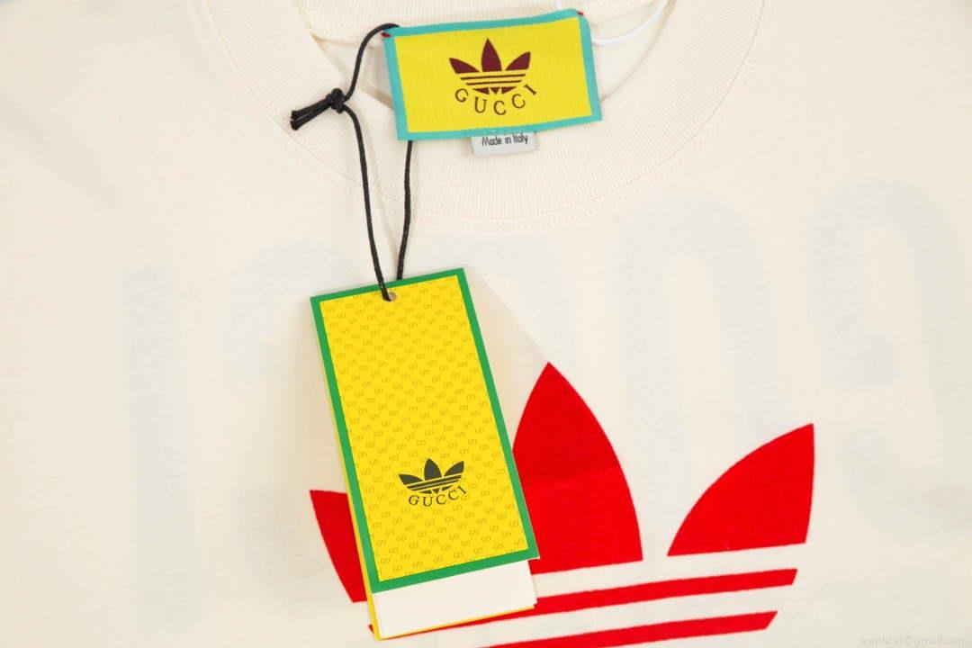 Gucci 616036 Adidas x Gucci Cotton Jersey Men Women’s T-shirt G38683