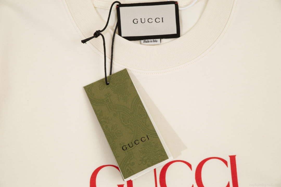 Gucci 457095 Logo print cotton jersey Men Women’s T-shirt G38688