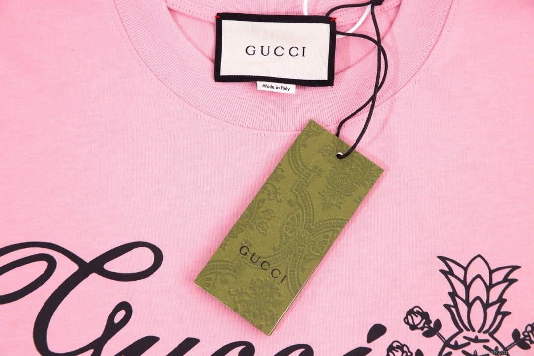 Gucci 457095 Logo print cotton jersey Men Women’s T-shirt G38697