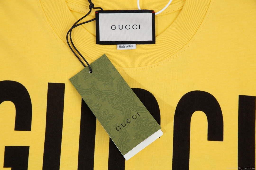 Gucci 457095 Logo print cotton jersey Men Women’s T-shirt G38715