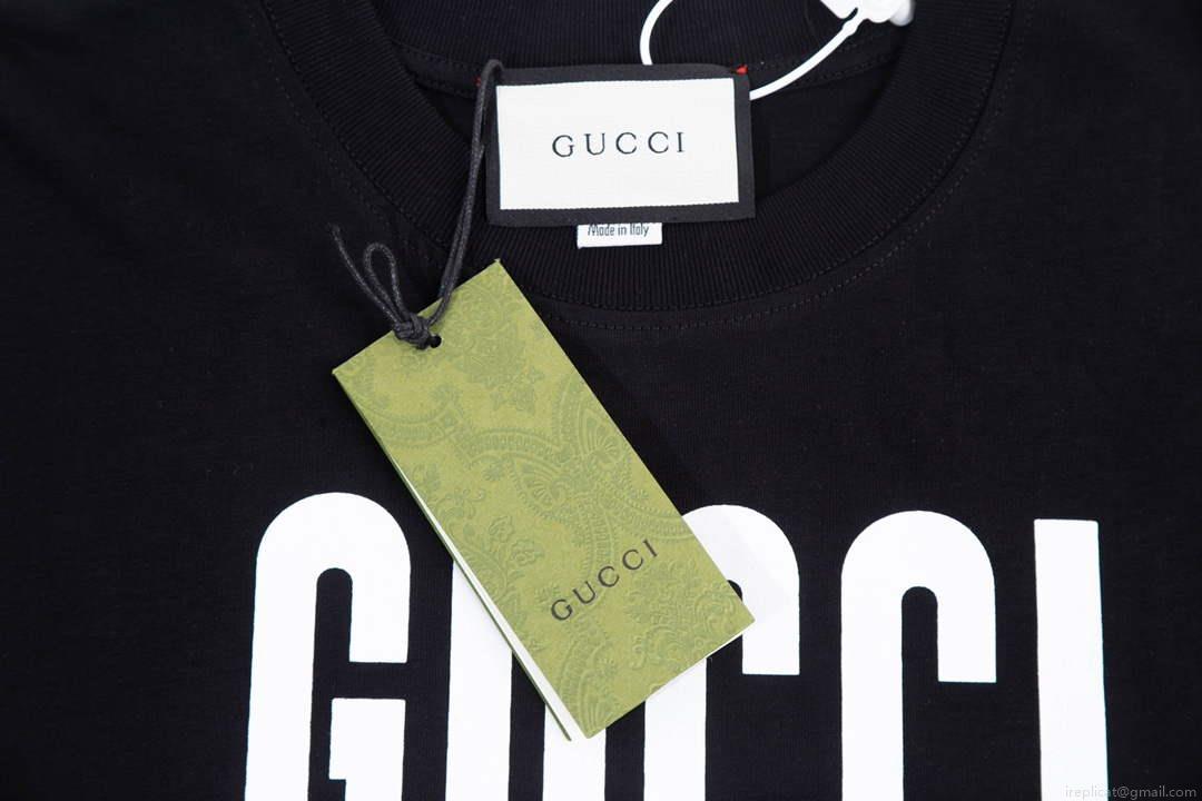 Gucci 457095 Logo print cotton jersey Men Women’s T-shirt G38717