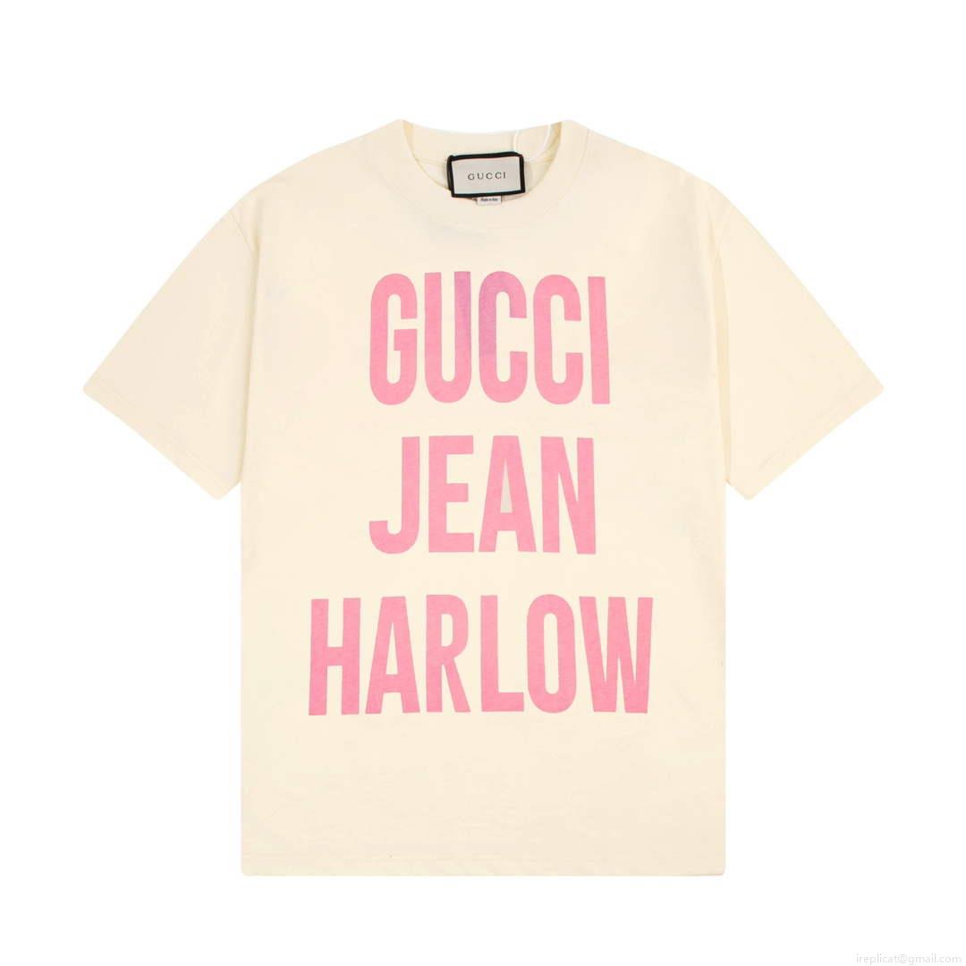Gucci 457095 Logo print cotton jersey Men Women’s T-shirt G38718