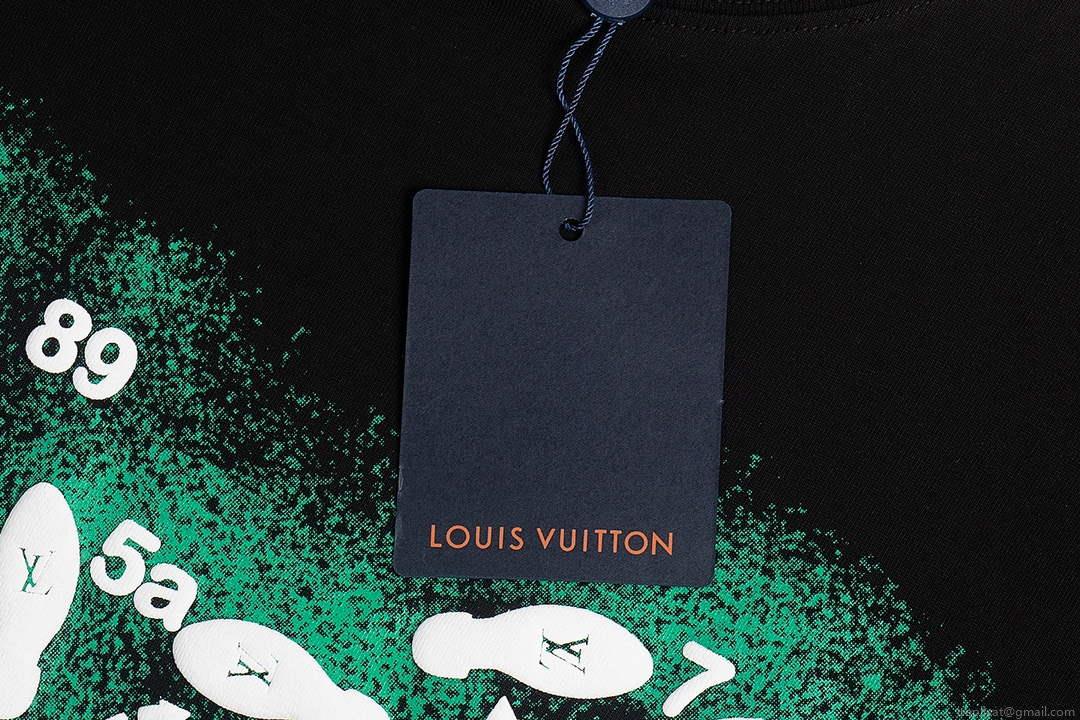 LV 1AAU5B Louis Vuitton Print Cotton Jersey Men Women’s T-shirt L56203
