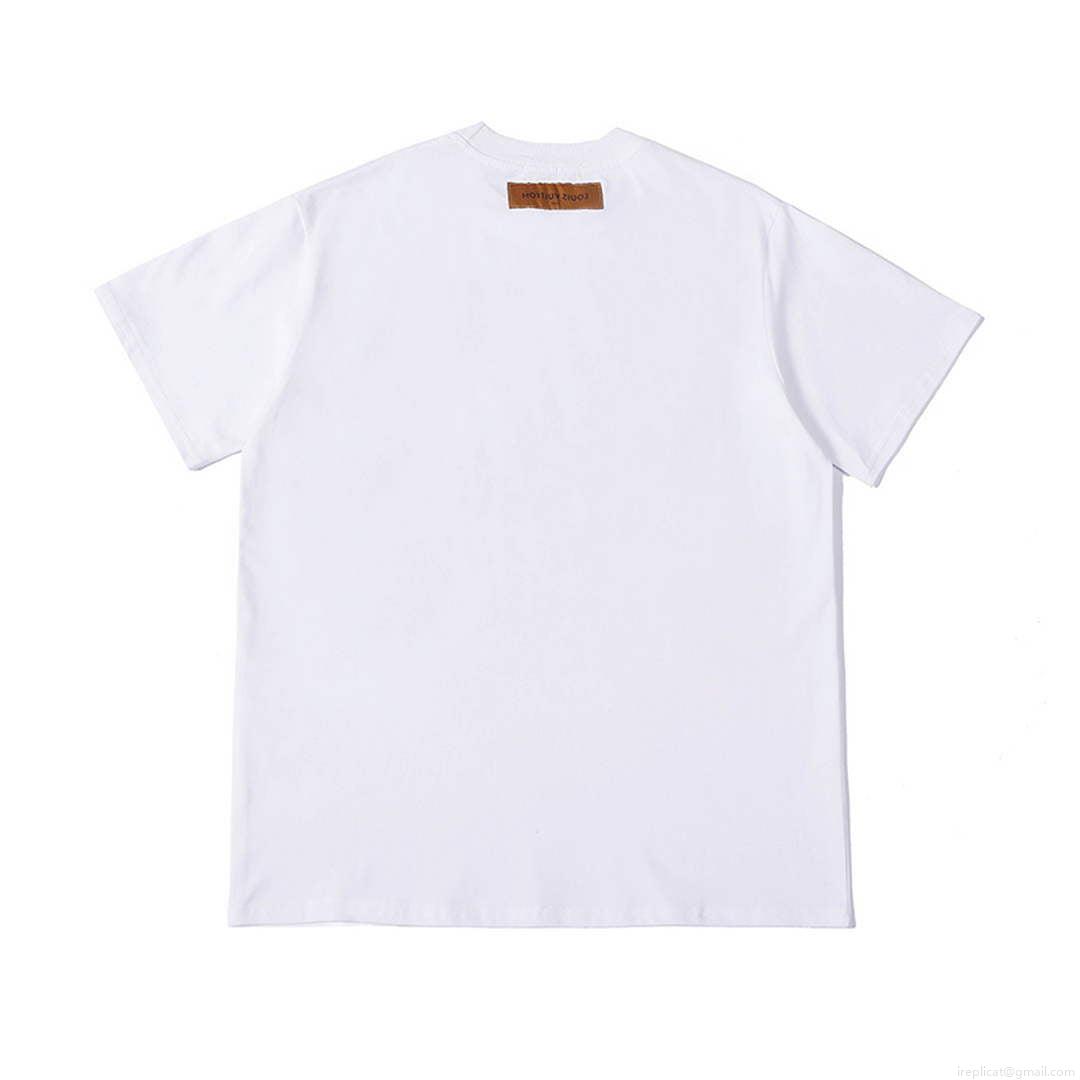 LV 1AAU5B Louis Vuitton Print Cotton Jersey Men Women’s T-shirt L56204
