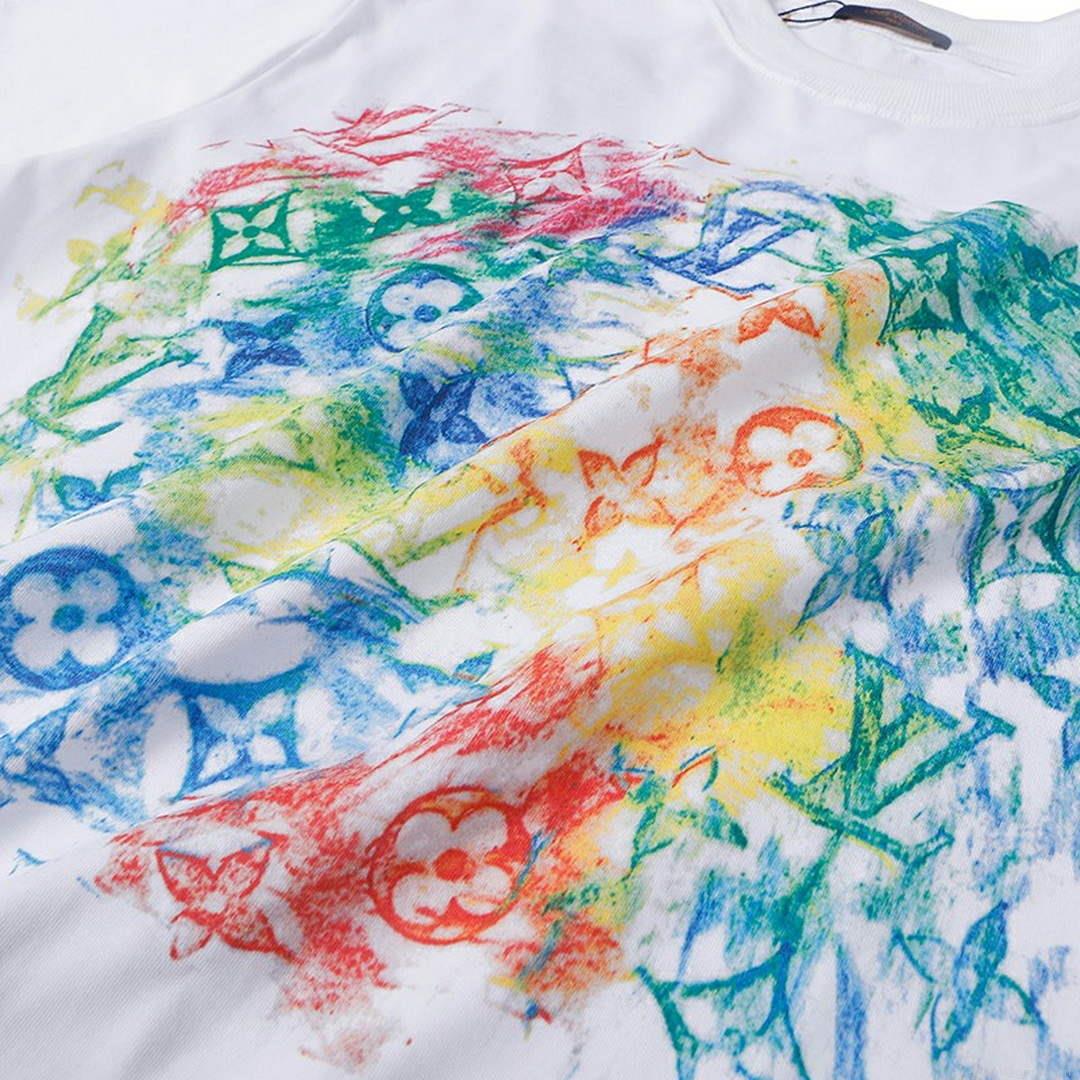 LV 1AAU5B Louis Vuitton Print Cotton Jersey Men Women’s T-shirt L56204