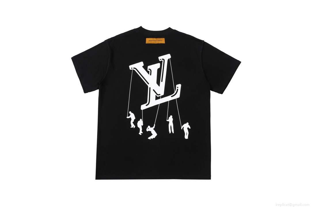 LV 1AAU5B Louis Vuitton Print Cotton Jersey Men Women’s T-shirt L56206