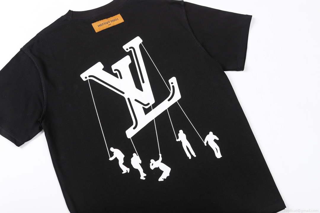 LV 1AAU5B Louis Vuitton Print Cotton Jersey Men Women’s T-shirt L56206