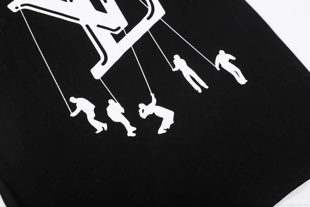 LV 1AAU5B Louis Vuitton Print Cotton Jersey Men Women’s T-shirt L56206