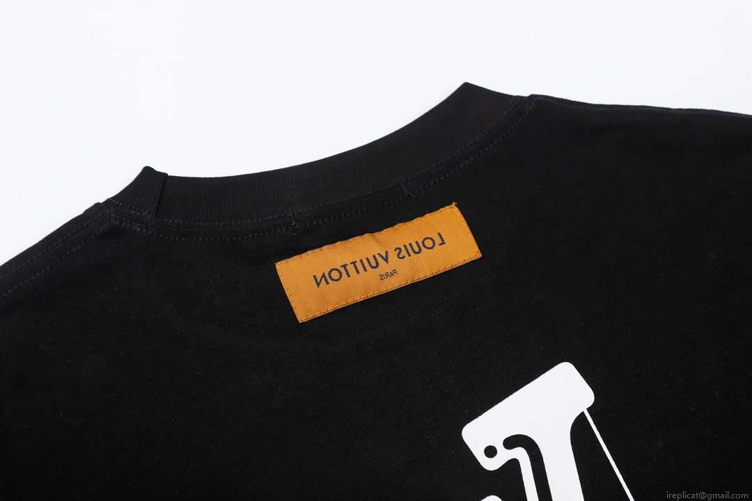 LV 1AAU5B Louis Vuitton Print Cotton Jersey Men Women’s T-shirt L56206