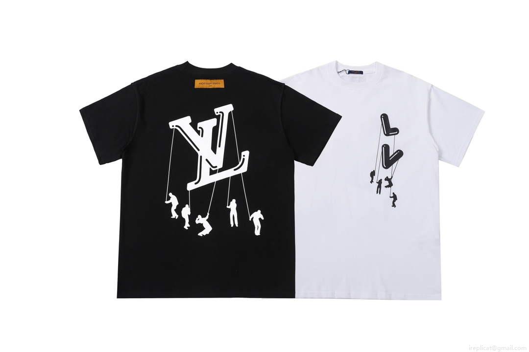 LV 1AAU5B Louis Vuitton Print Cotton Jersey Men Women’s T-shirt L56206