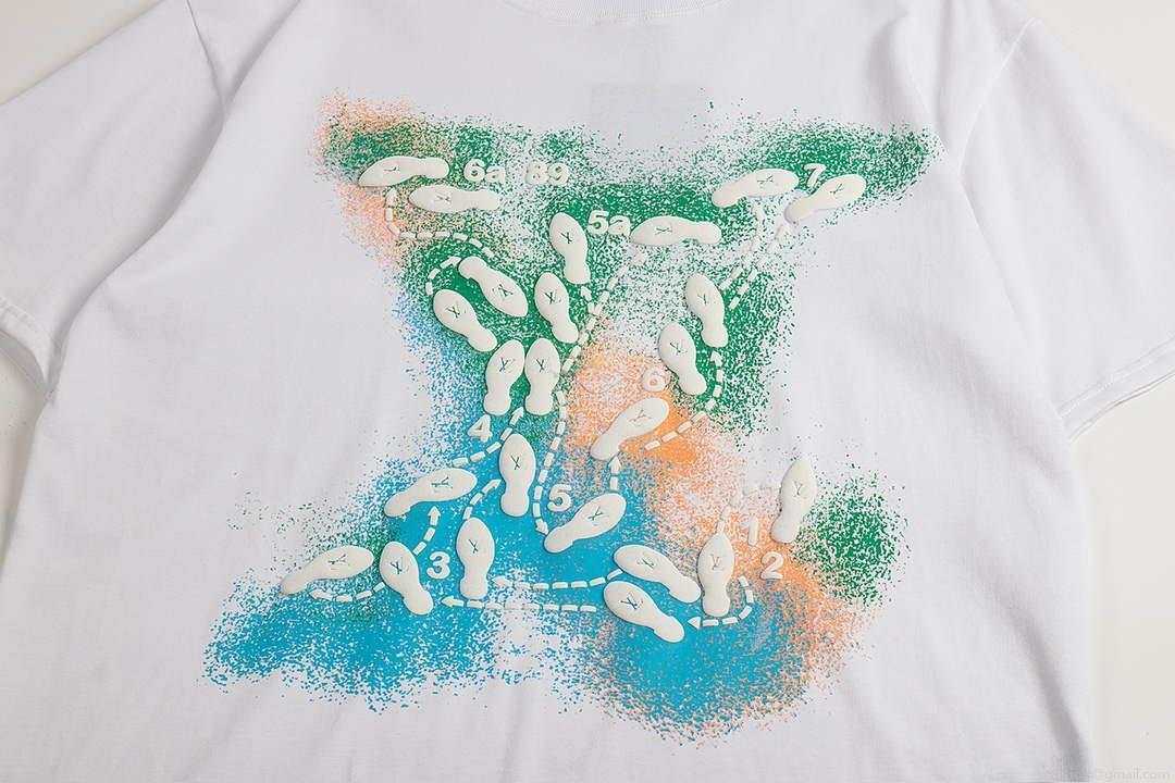 LV 1AAU5B Louis Vuitton Print Cotton Jersey Men Women’s T-shirt L56207