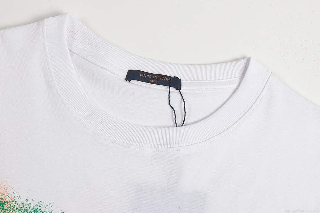 LV 1AAU5B Louis Vuitton Print Cotton Jersey Men Women’s T-shirt L56207