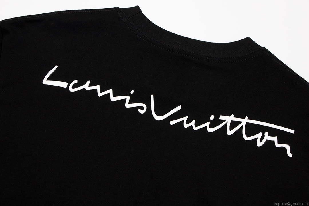 LV 1AAU5B Louis Vuitton Print Cotton Jersey Men Women’s T-shirt L56208