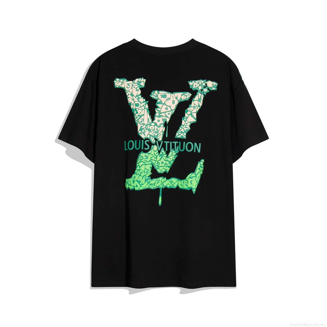 LV 1AAU5B Louis Vuitton Print Cotton Jersey Men Women’s T-shirt L56210