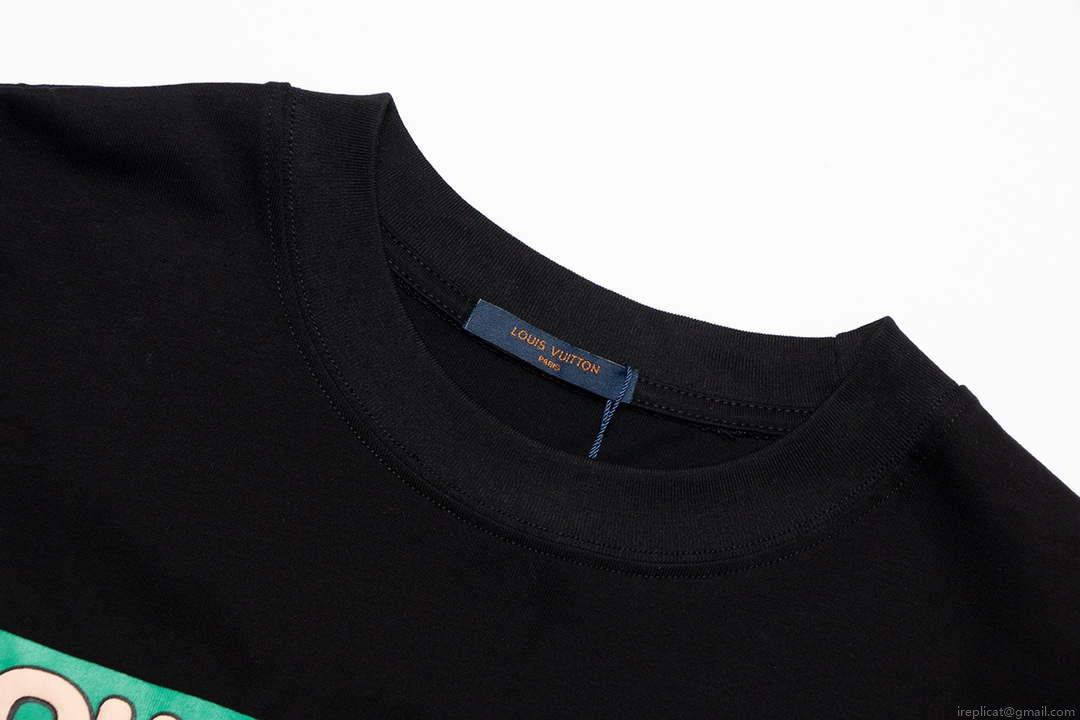 LV 1AAU5B Louis Vuitton Print Cotton Jersey Men Women’s T-shirt L56210
