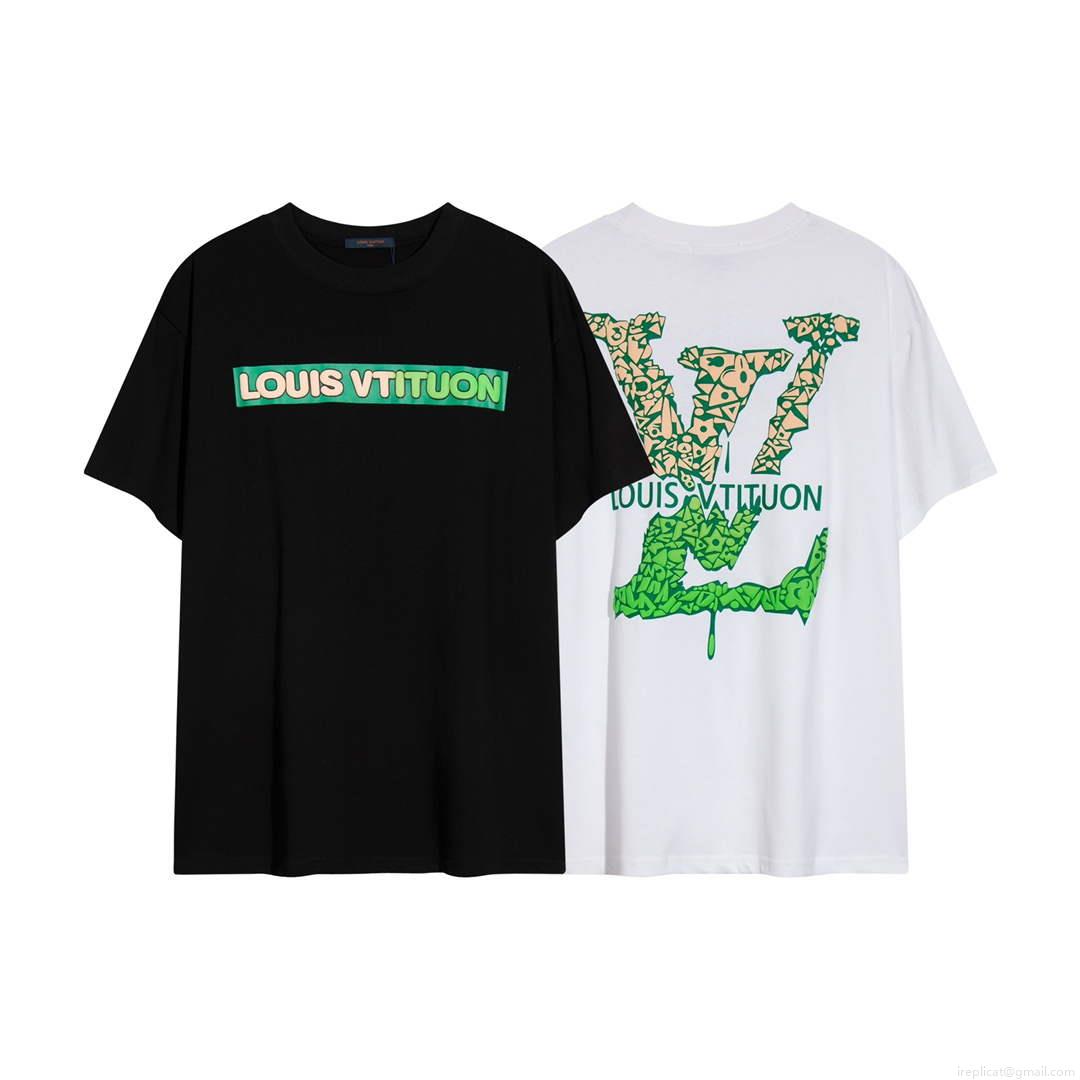 LV 1AAU5B Louis Vuitton Print Cotton Jersey Men Women’s T-shirt L56210