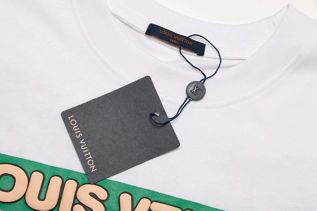 LV 1AAU5B Louis Vuitton Print Cotton Jersey Men Women’s T-shirt L56211