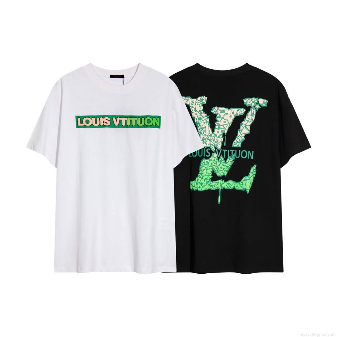 LV 1AAU5B Louis Vuitton Print Cotton Jersey Men Women’s T-shirt L56211