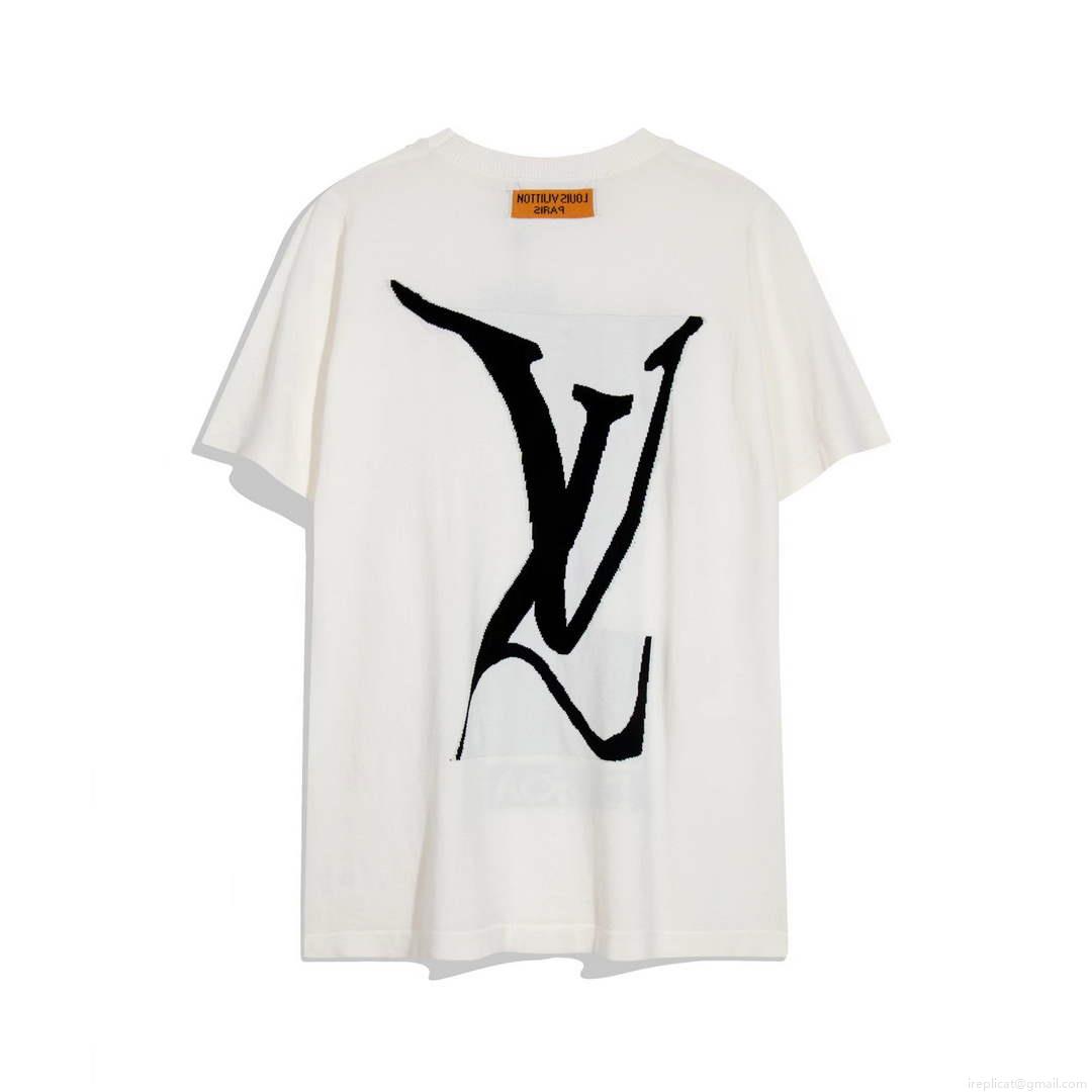 LV 1AAU5B Louis Vuitton Print Cotton Jersey Men Women’s T-shirt L56215