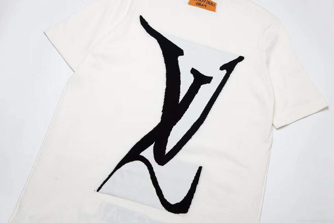 LV 1AAU5B Louis Vuitton Print Cotton Jersey Men Women’s T-shirt L56215