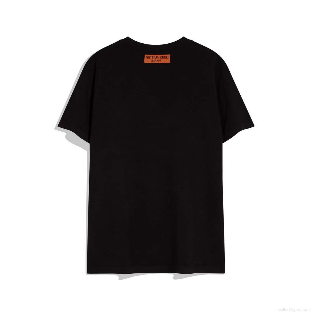 LV 1AAU5B Louis Vuitton Print Cotton Jersey Men Women’s T-shirt L56216