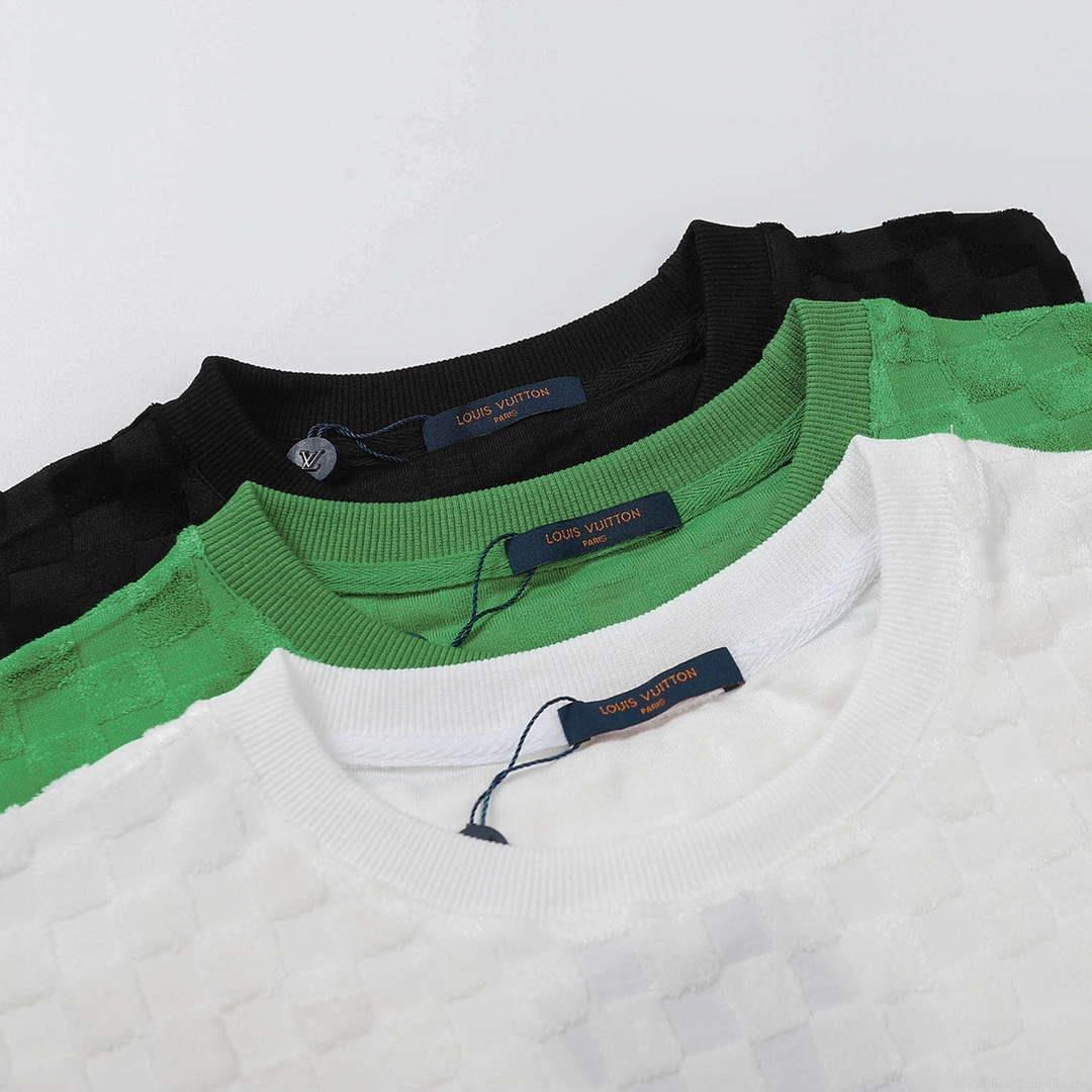 LV 1AAU5B Louis Vuitton New Towel Embroidery Men Women’s T-shirt L56219
