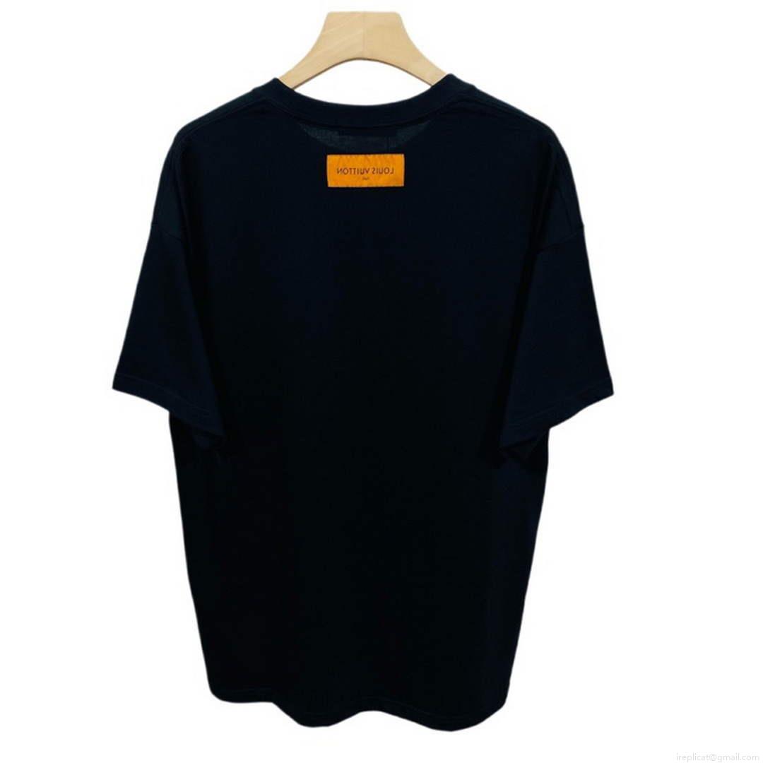 LV 1AB4UM Louis Vuitton Print Cotton Jersey Men Women’s T-shirt L56225