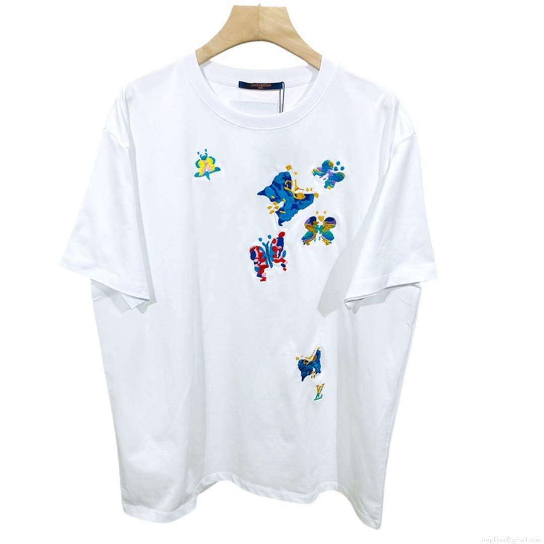 LV 1AB4UM Louis Vuitton Print Cotton Jersey Men Women’s T-shirt L56228