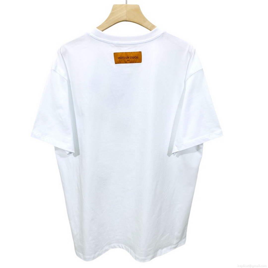LV 1AB4UM Louis Vuitton Print Cotton Jersey Men Women’s T-shirt L56228
