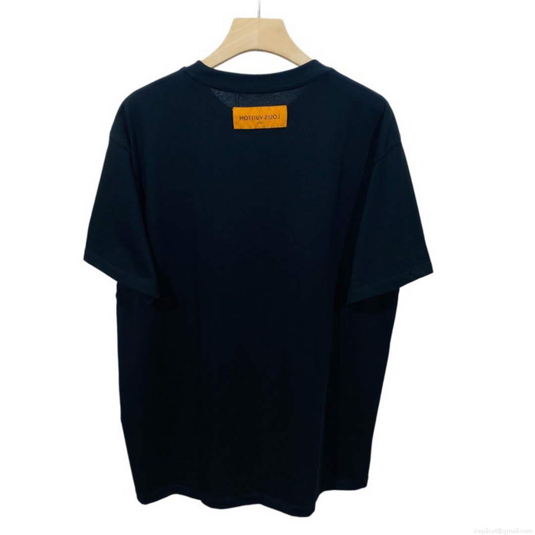 LV 1AB4UM Louis Vuitton Print Cotton Jersey Men Women’s T-shirt L56229