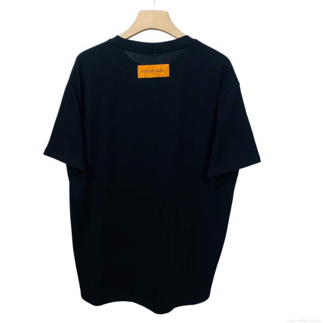 LV 1AB4UM Louis Vuitton Print Cotton Jersey Men Women’s T-shirt L56234