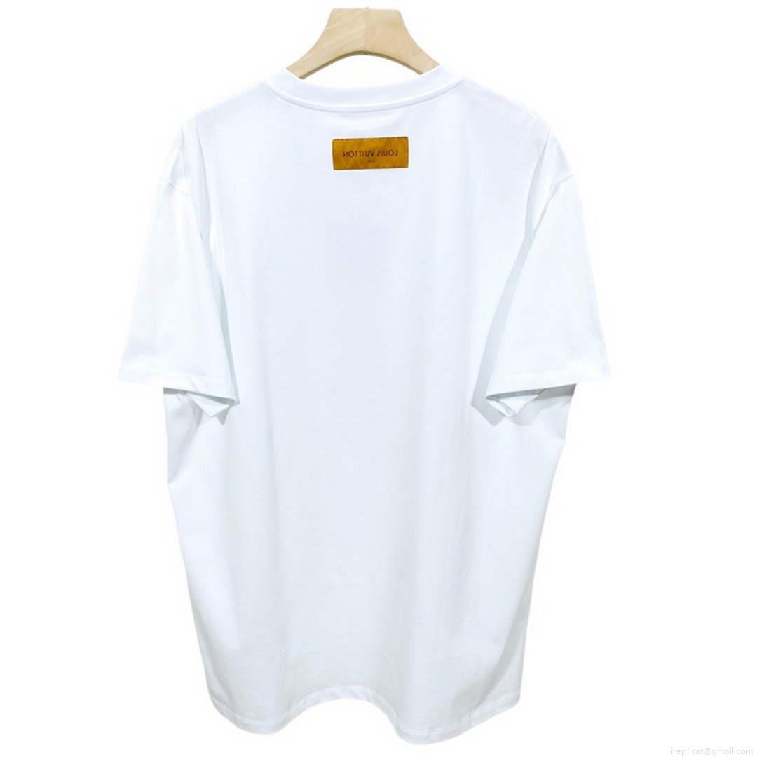 LV 1AB4UM Louis Vuitton Print Cotton Jersey Men Women’s T-shirt L56235