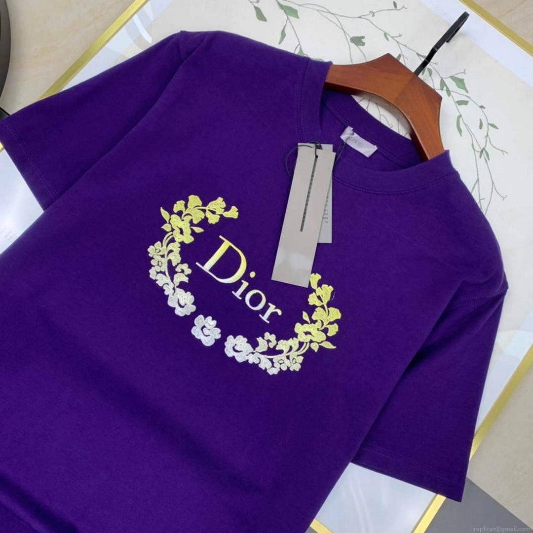Dior 313J696 Men’s Women’s Relaxed Fit Cotton Jersey T-shirt D65843